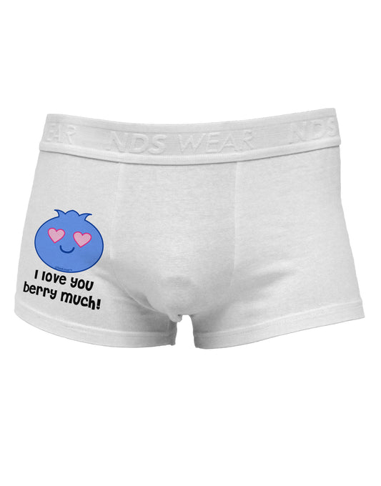 I Love You Berry Much Side Printed Mens Trunk Underwear by TooLoud-Mens Trunk Underwear-NDS Wear-White-Small-Davson Sales