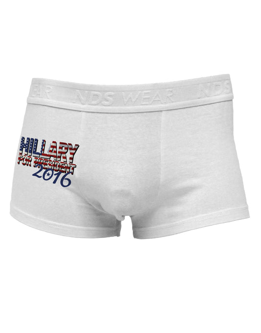 Hillary for President Flag Side Printed Mens Trunk Underwear-Mens Trunk Underwear-NDS Wear-White-Small-Davson Sales