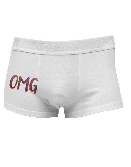 OMG Side Printed Mens Trunk Underwear by TooLoud-Mens Trunk Underwear-NDS Wear-White-Small-Davson Sales