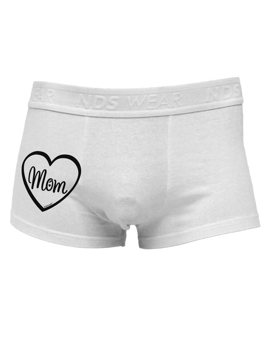 Mom Heart Design Side Printed Mens Trunk Underwear by TooLoud-Mens Trunk Underwear-NDS Wear-White-Small-Davson Sales