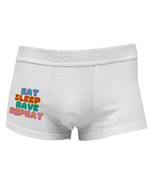 Eat Sleep Rave Repeat Hypnotic Side Printed Mens Trunk Underwear by TooLoud-Mens Trunk Underwear-NDS Wear-White-Small-Davson Sales