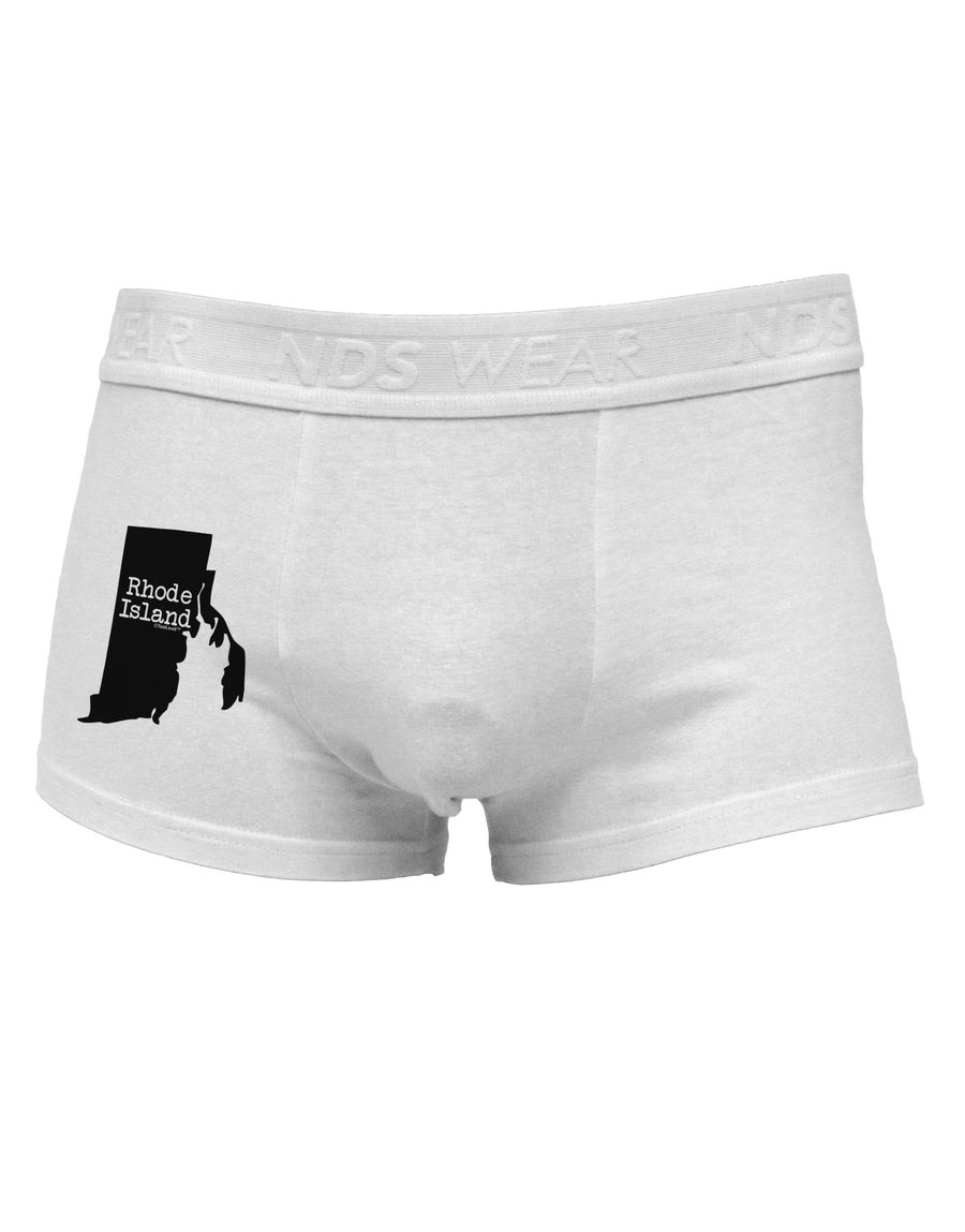 Rhode Island - United States Shape Side Printed Mens Trunk Underwear by TooLoud-Mens Trunk Underwear-NDS Wear-White-Small-Davson Sales