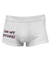 Oh My Stars Patriotic Design Side Printed Mens Trunk Underwear by TooLoud-Mens Trunk Underwear-NDS Wear-White-Small-Davson Sales