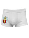 Queen Bee Mothers Day Side Printed Mens Trunk Underwear-Mens Trunk Underwear-NDS Wear-White-Small-Davson Sales