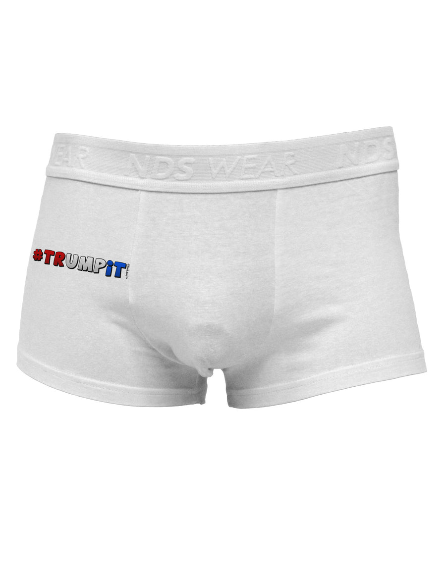 Hashtag Trumpit Side Printed Mens Trunk Underwear-Mens Trunk Underwear-NDS Wear-White-Small-Davson Sales