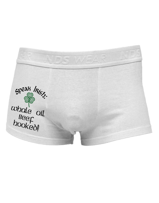 Speak Irish - Whale Oil Beef Hooked Side Printed Mens Trunk Underwear-Mens Trunk Underwear-NDS Wear-White-Small-Davson Sales
