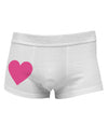 Big Pink Heart Valentine's Day Side Printed Mens Trunk Underwear-Mens Trunk Underwear-NDS Wear-White-Small-Davson Sales