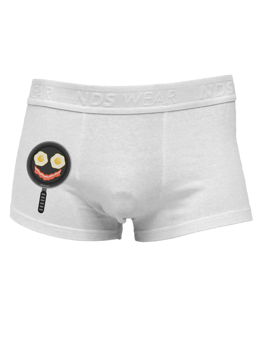 Eggs and Bacon Smiley Face Side Printed Mens Trunk Underwear by TooLoud-Mens Trunk Underwear-NDS Wear-White-Small-Davson Sales