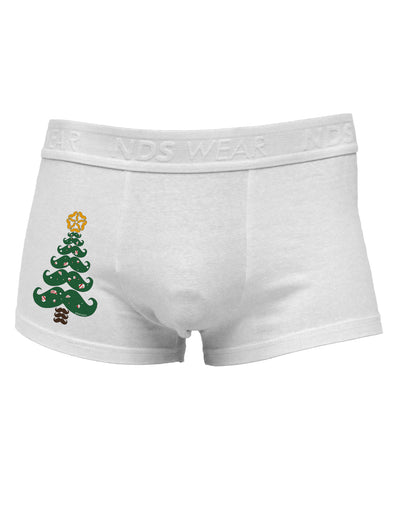 Mustache Christmas Tree Side Printed Mens Trunk Underwear-Mens Trunk Underwear-TooLoud-White-Small-Davson Sales