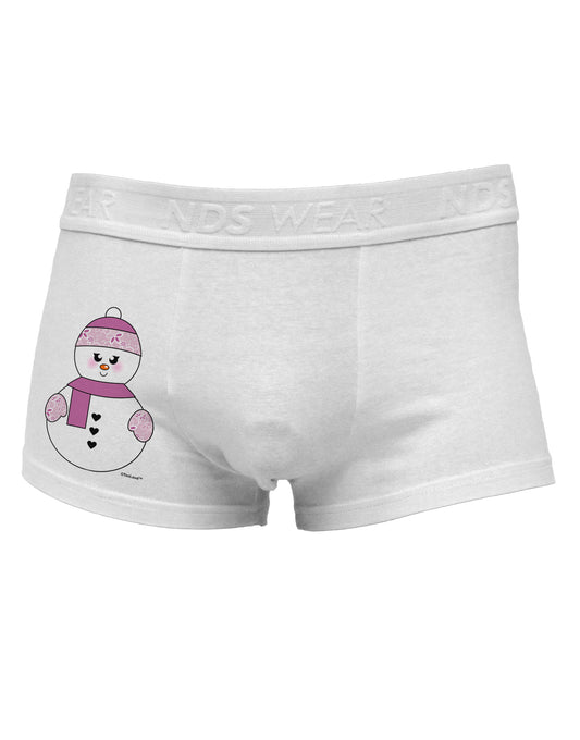 Cute Girl Snowman - Christmas Side Printed Mens Trunk Underwear by TooLoud-Mens Trunk Underwear-NDS Wear-White-Small-Davson Sales