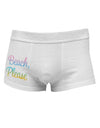 Beach Please - Summer Colors Side Printed Mens Trunk Underwear-Mens Trunk Underwear-NDS Wear-White-Small-Davson Sales