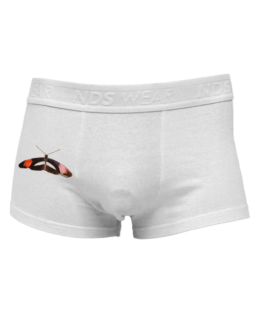 Watercolor Butterfly Black Side Printed Mens Trunk Underwear-Mens Trunk Underwear-NDS Wear-White-Small-Davson Sales