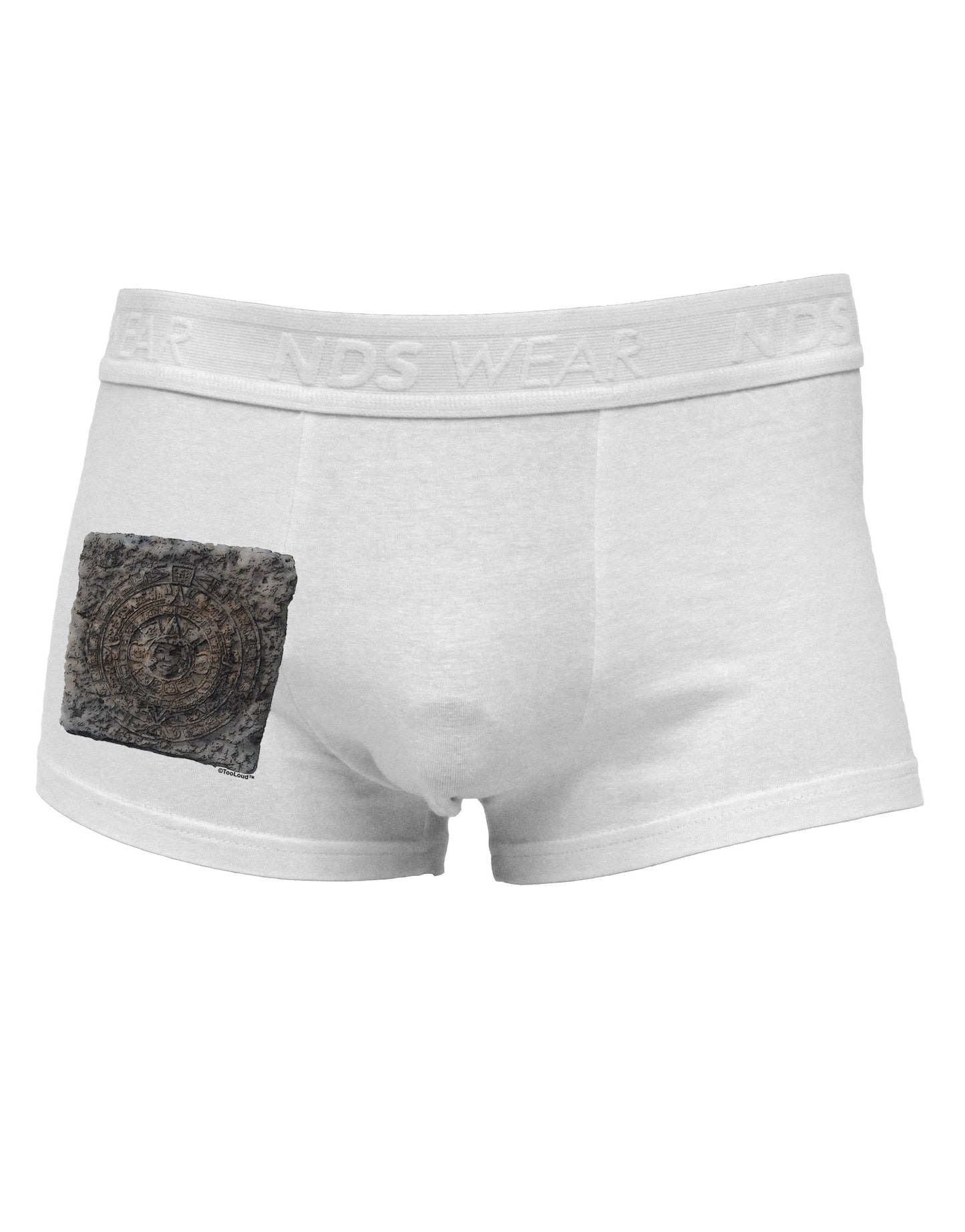 Stone Carving Watercolor Side Printed Mens Trunk Underwear-Mens Trunk Underwear-NDS Wear-White-Small-Davson Sales