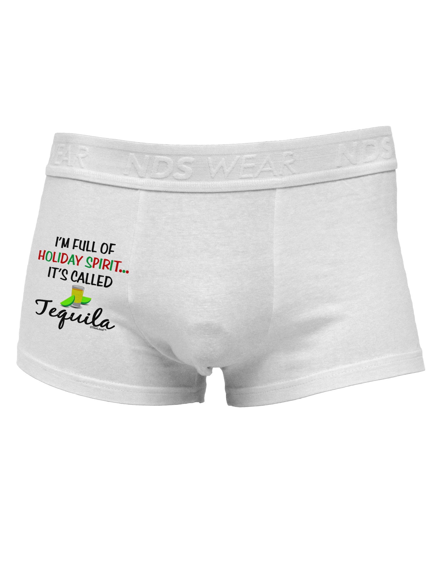Holiday Spirit - Tequila Side Printed Mens Trunk Underwear-Mens Trunk Underwear-NDS Wear-White-Small-Davson Sales