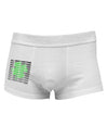 All Green Everything Clover Side Printed Mens Trunk Underwear-Mens Trunk Underwear-NDS Wear-White-Small-Davson Sales