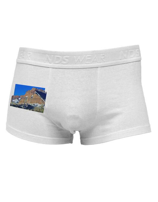 Colorado Snowy Mountains Cutout Side Printed Mens Trunk Underwear-Mens Trunk Underwear-NDS Wear-White-Small-Davson Sales