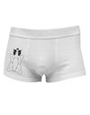 Golden Fleece Black and White Design Side Printed Mens Trunk Underwear by TooLoud-Mens Trunk Underwear-NDS Wear-White-Small-Davson Sales