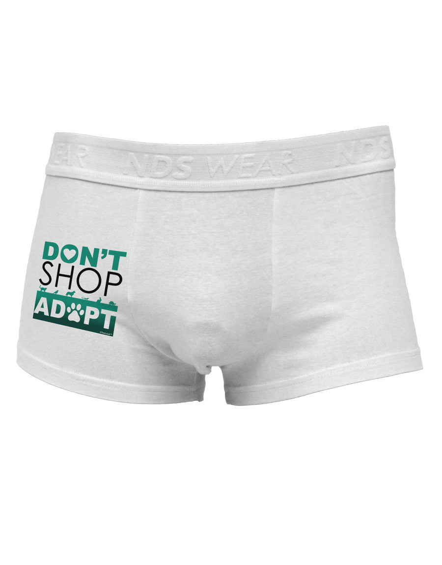 Don't Shop Adopt Side Printed Mens Trunk Underwear-Mens Trunk Underwear-NDS Wear-White-Small-Davson Sales