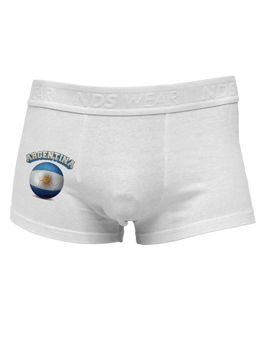 Soccer Ball Flag - Argentina Side Printed Mens Trunk Underwear-Mens Trunk Underwear-NDS Wear-White-Small-Davson Sales