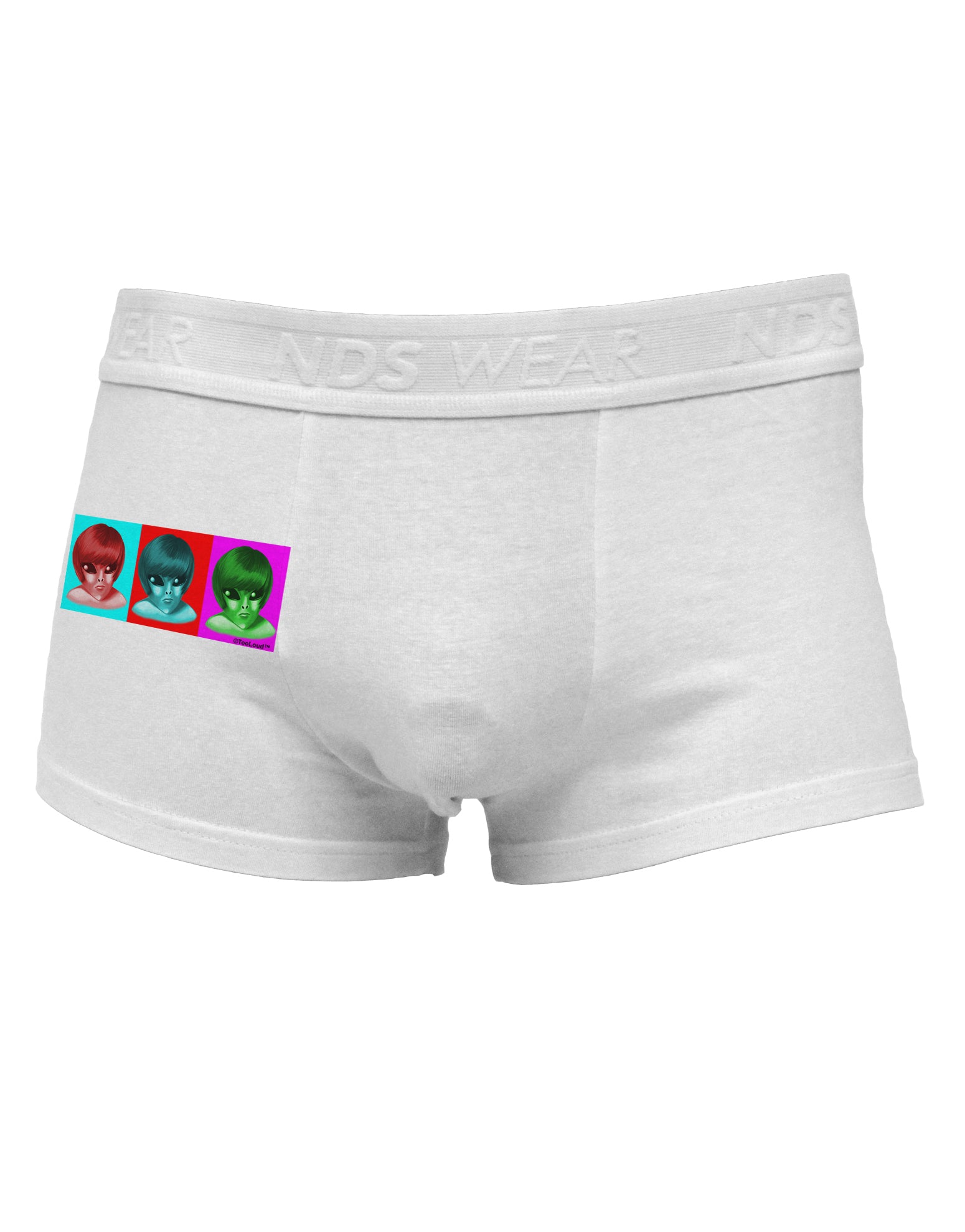 Extraterrestial Pop-art #2 Side Printed Mens Trunk Underwear by TooLoud-Mens Trunk Underwear-NDS Wear-White-Small-Davson Sales