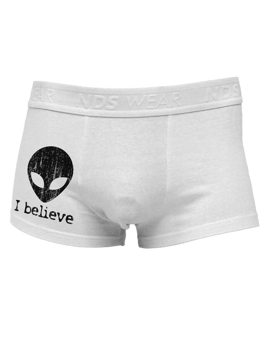 Extraterrestrial - I Believe Distressed Side Printed Mens Trunk Underwear by TooLoud-Mens Trunk Underwear-NDS Wear-White-Small-Davson Sales