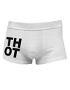 THOT Bold Text Side Printed Mens Trunk Underwear-Mens Trunk Underwear-NDS Wear-White-Small-Davson Sales