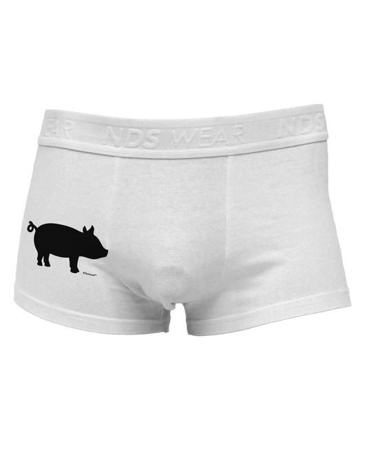 Pig Silhouette Design Side Printed Mens Trunk Underwear by TooLoud-Mens Trunk Underwear-TooLoud-White-Small-Davson Sales