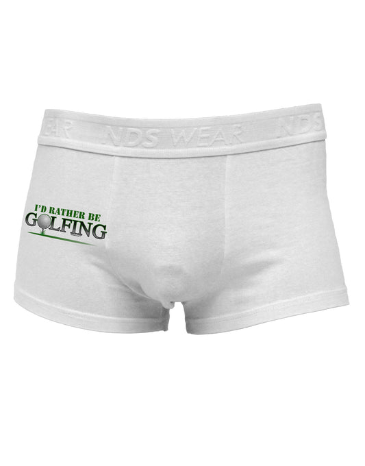 I'd Rather Be Golfing Side Printed Mens Trunk Underwear-Mens Trunk Underwear-NDS Wear-White-Small-Davson Sales
