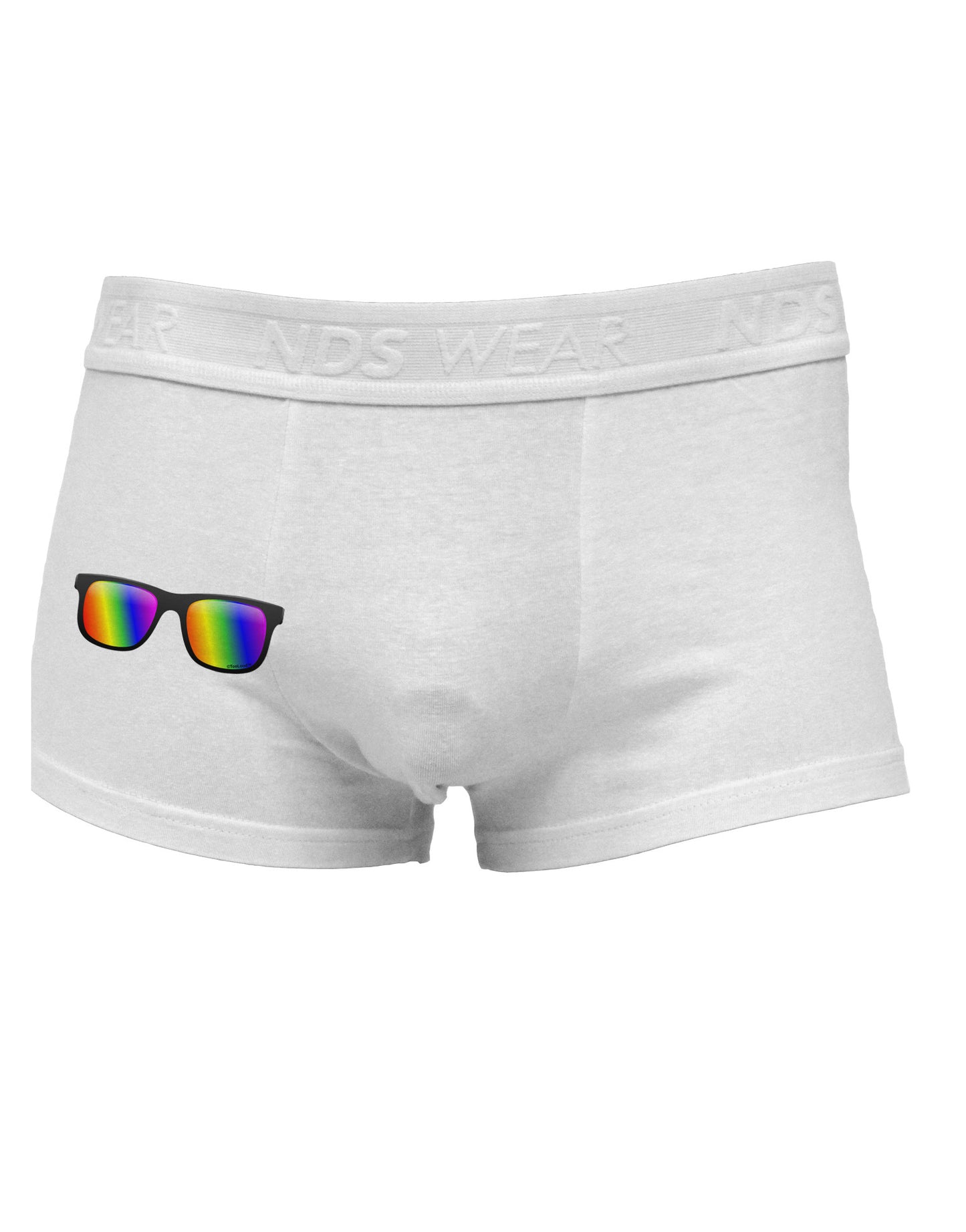 Pride Rainbow Lenses Side Printed Mens Trunk Underwear by TooLoud-Mens Trunk Underwear-NDS Wear-White-Small-Davson Sales
