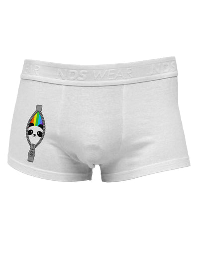 Rainbow Panda Peeking Out of Zipper Side Printed Mens Trunk Underwear by TooLoud-Mens Trunk Underwear-TooLoud-White-Small-Davson Sales