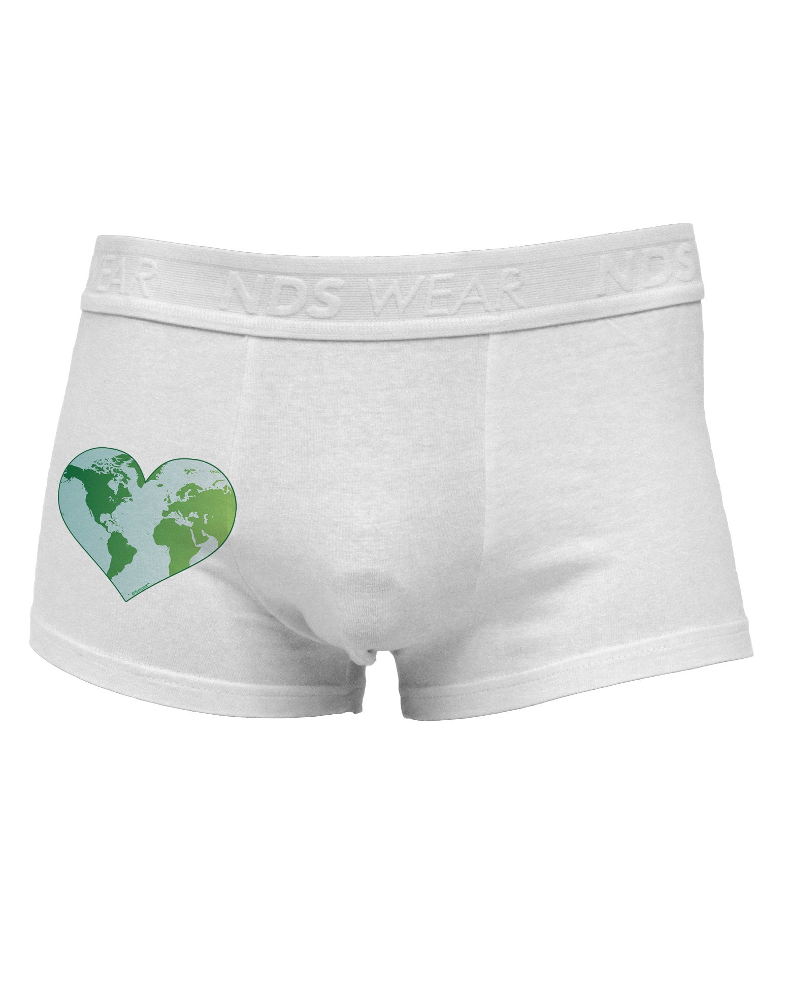 World Globe Heart Side Printed Mens Trunk Underwear-Mens Trunk Underwear-NDS Wear-White-Small-Davson Sales
