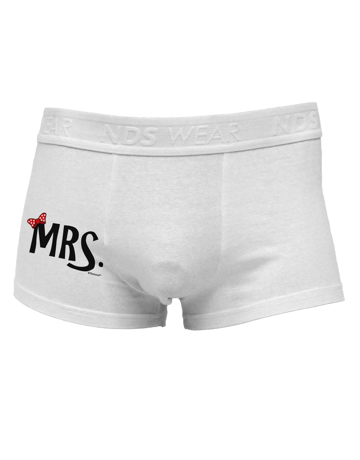 Matching Mr and Mrs Design - Mrs Bow Side Printed Mens Trunk Underwear by TooLoud-Mens Trunk Underwear-TooLoud-White-Small-Davson Sales
