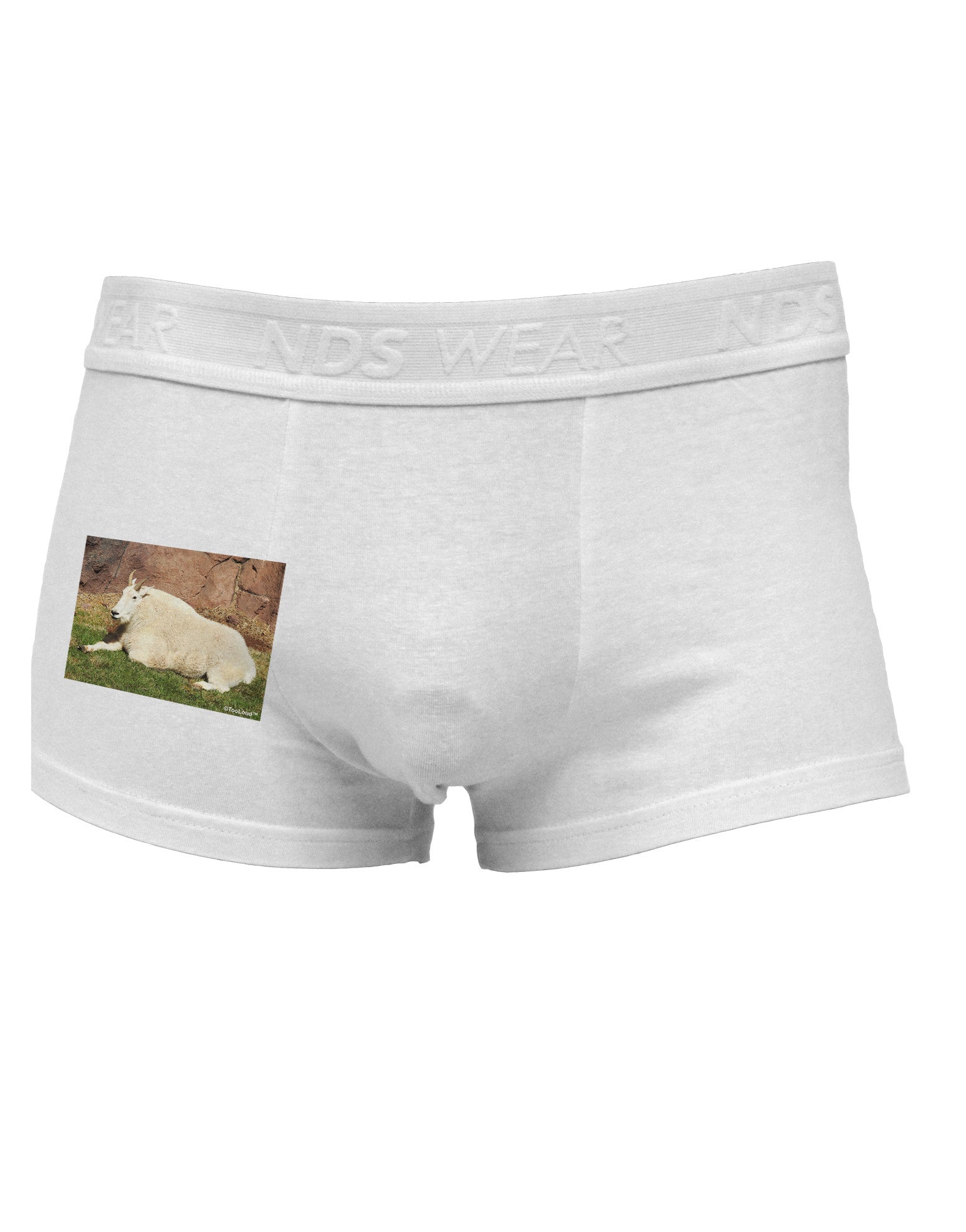 Relaxing Ram Side Printed Mens Trunk Underwear-Mens Trunk Underwear-NDS Wear-White-Small-Davson Sales