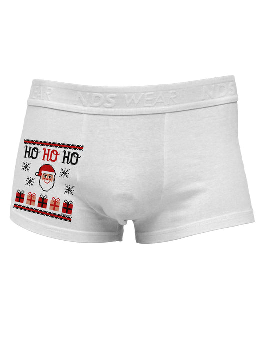 Ho Ho Ho Ugly Christmas Sweater Side Printed Mens Trunk Underwear-Mens Trunk Underwear-NDS Wear-White-Small-Davson Sales