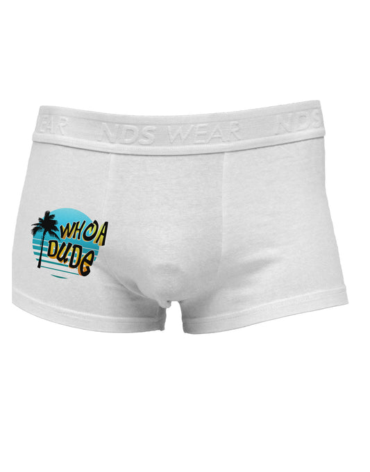 Whoa Dude Side Printed Mens Trunk Underwear by TooLoud-Mens Trunk Underwear-NDS Wear-White-Small-Davson Sales