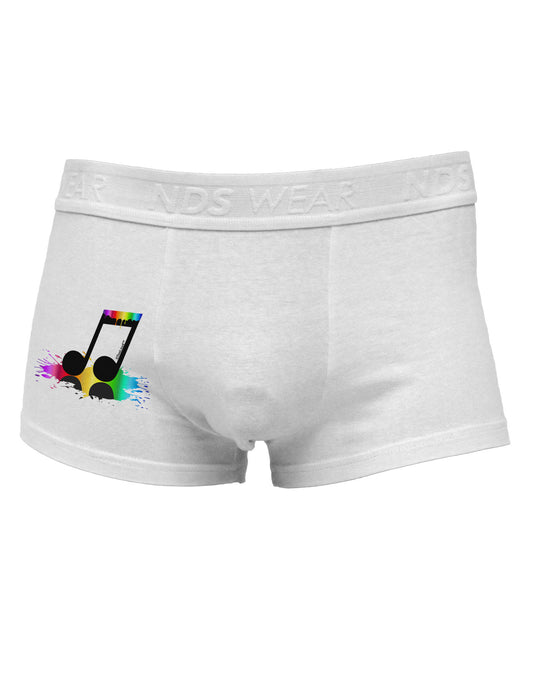 Paint Music Note Side Printed Mens Trunk Underwear-Mens Trunk Underwear-NDS Wear-White-Small-Davson Sales