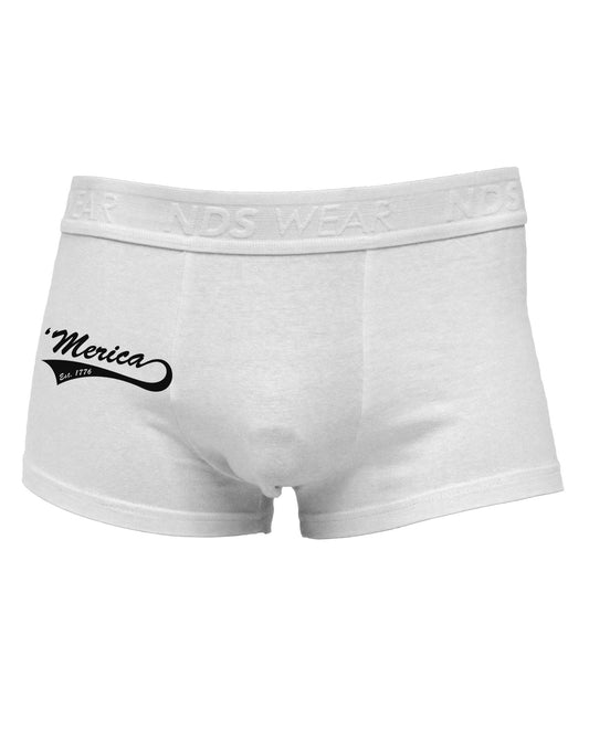 Merica Established 1776 Side Printed Mens Trunk Underwear by TooLoud-Mens Trunk Underwear-NDS Wear-White-Small-Davson Sales