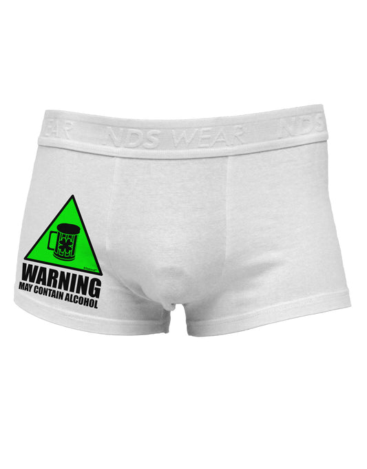 Warning May Contain Alcohol Side Printed Mens Trunk Underwear by TooLoud-Mens Trunk Underwear-TooLoud-White-Small-Davson Sales