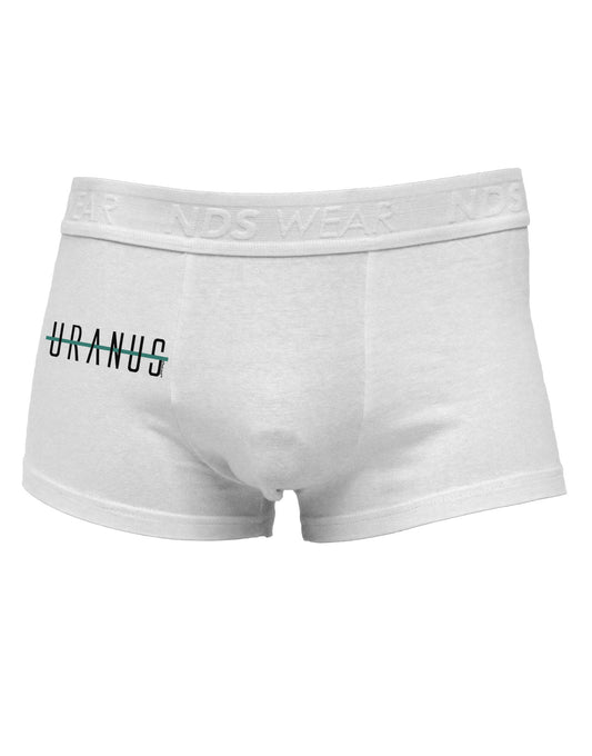 Planet Uranus Text Only Side Printed Mens Trunk Underwear-Mens Trunk Underwear-NDS Wear-White-Small-Davson Sales