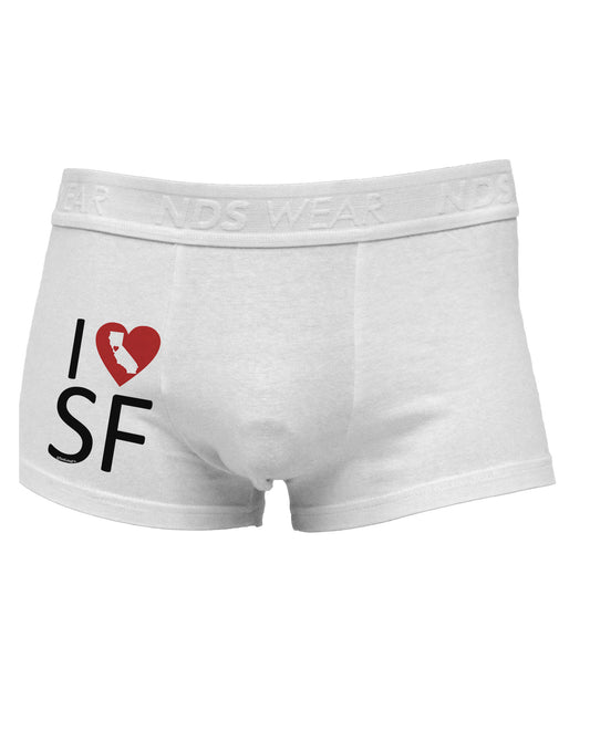 I Heart San Francisco Side Printed Mens Trunk Underwear-Mens Trunk Underwear-NDS Wear-White-Small-Davson Sales