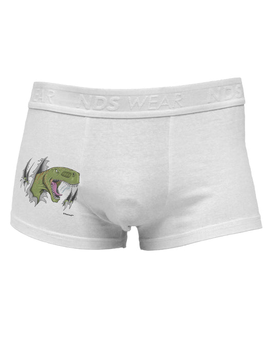 Green Dinosaur Breaking Free Side Printed Mens Trunk Underwear by TooLoud-Mens Trunk Underwear-NDS Wear-White-Small-Davson Sales