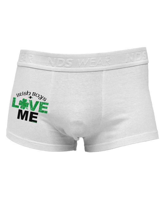 Irish Boys Love Me Side Printed Mens Trunk Underwear-Mens Trunk Underwear-NDS Wear-White-Small-Davson Sales
