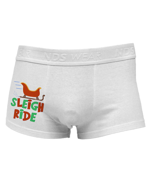 Sleigh Ride Color Side Printed Mens Trunk Underwear-Mens Trunk Underwear-NDS Wear-White-Small-Davson Sales