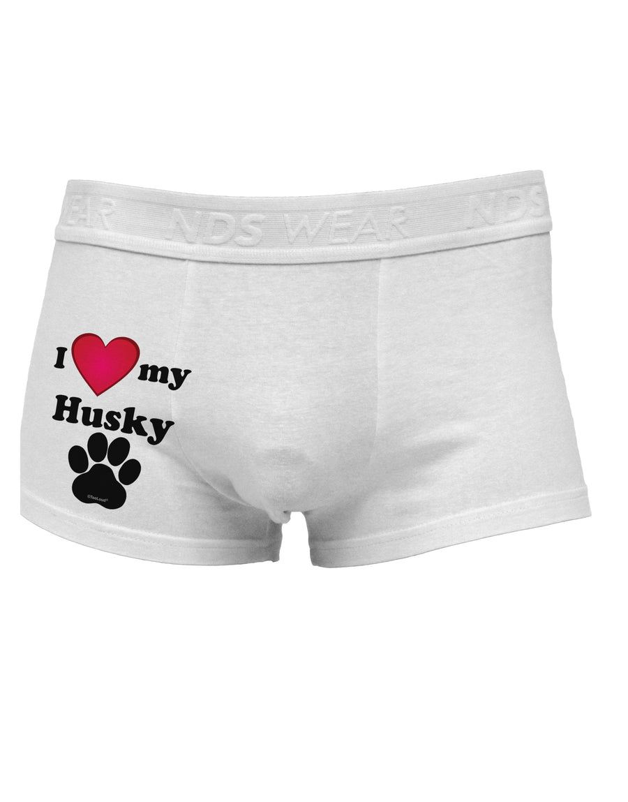 I Heart My Husky Side Printed Mens Trunk Underwear by TooLoud-Mens Trunk Underwear-NDS Wear-White-Small-Davson Sales