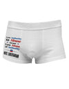 Libertarian Against Authority Abuse Side Printed Mens Trunk Underwear-Mens Trunk Underwear-NDS Wear-White-Small-Davson Sales