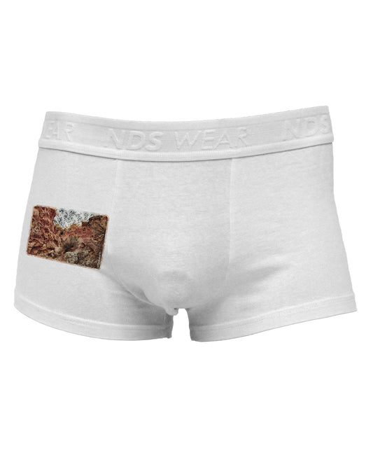 Colorado Painted Rocks Watercolor Side Printed Mens Trunk Underwear-Mens Trunk Underwear-NDS Wear-White-Small-Davson Sales