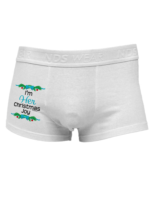 Her Christmas Joy Matching His & Hers Side Printed Mens Trunk Underwear-Mens Trunk Underwear-NDS Wear-White-Small-Davson Sales