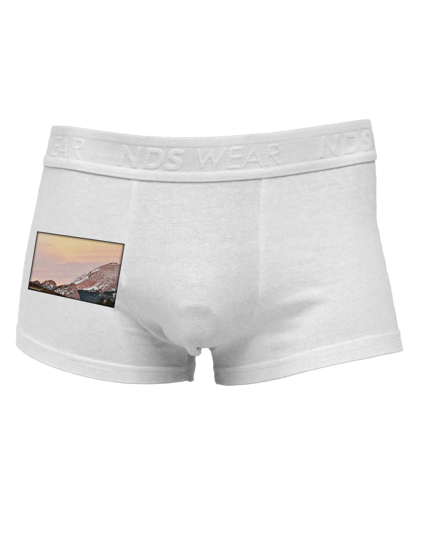 CO Sunset Cliffs Side Printed Mens Trunk Underwear-Mens Trunk Underwear-NDS Wear-White-Small-Davson Sales