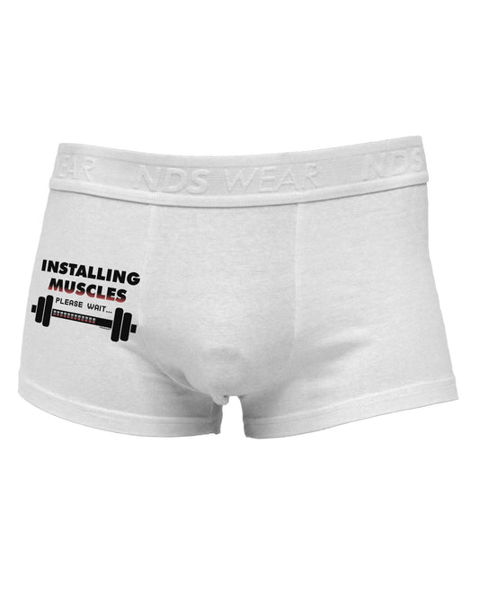 Installing Muscles Side Printed Mens Trunk Underwear-Mens Trunk Underwear-NDS Wear-White-Small-Davson Sales