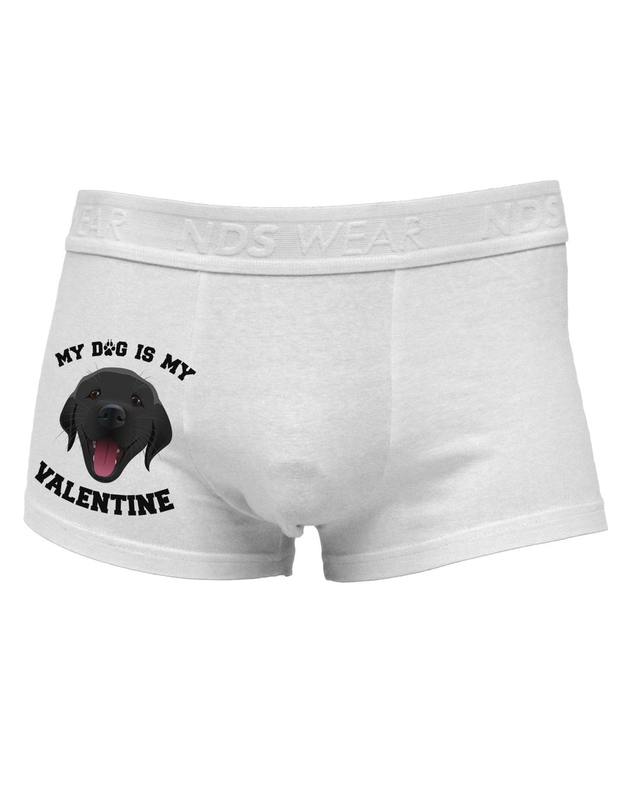 My Dog is my Valentine Black Side Printed Mens Trunk Underwear-Mens Trunk Underwear-NDS Wear-White-Small-Davson Sales